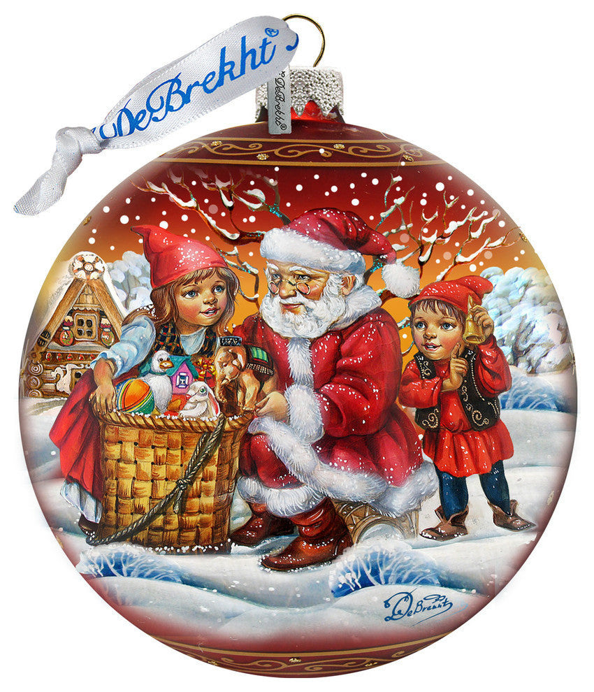 Vintage Christmas Ball In Red Le Ornament