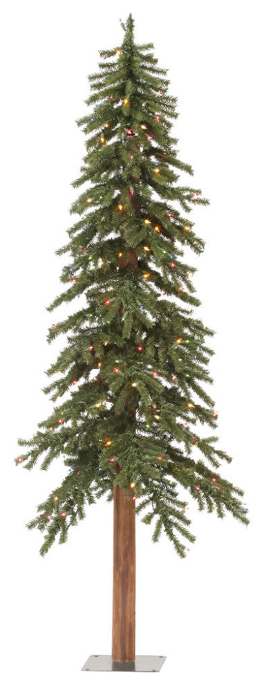 Vickerman A805152 5' Natural Artificial Christmas Tree, Multi-Colored Lights