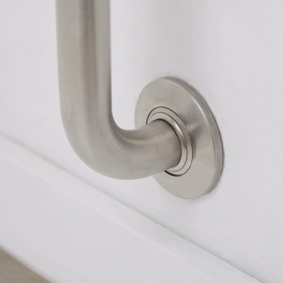36" Swing Away Wall Bathroom Grab Bar, Satin Stainless, 36" Wall to Wall
