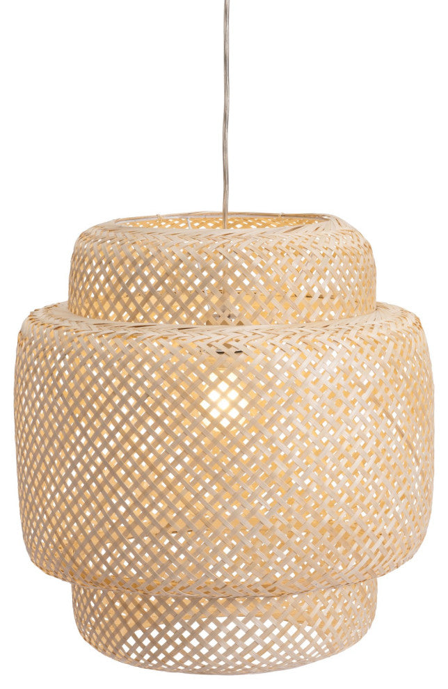 Pendant Ceiling Light Fixture, Wood, Natural, Kitchen Lounge Cafe Bistro Lobby