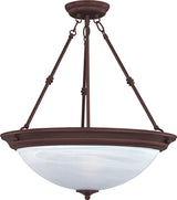Maxim 3-Light Invert Bowl Pendant in Oil Rubbed Bronze - 5845MROI