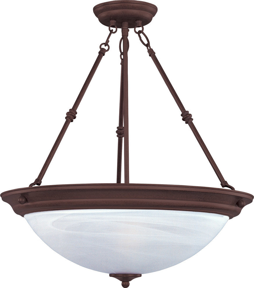 Maxim 3-Light Invert Bowl Pendant in Oil Rubbed Bronze - 5845MROI