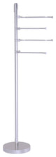 Floor Standing 49" 4 Pivoting Swing Arm Towel Holder, Satin Chrome