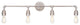 Vintage 4-Light Bath Bar, Aged Silver
