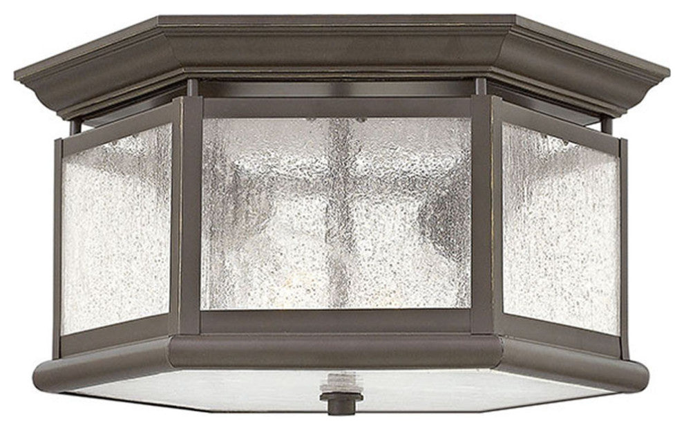 Hinkley Edgewater Small Flush Mount, Oil Rubbed Bronze