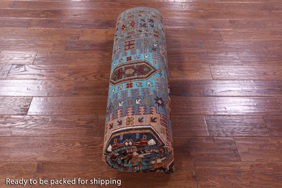 6' 9" X 9' 9" Fine Turkmen Ersari Handmade Wool Rug - Q12191