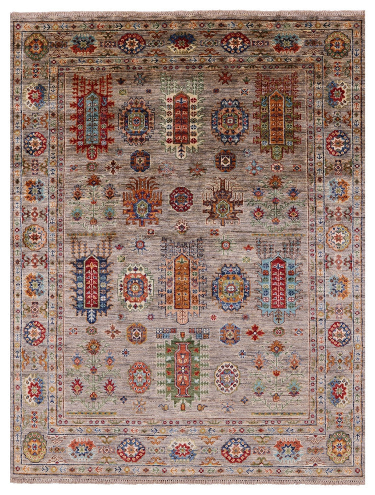Persian Hand Knotted Wool Rug 5' 0" X 6' 5" - Q12479