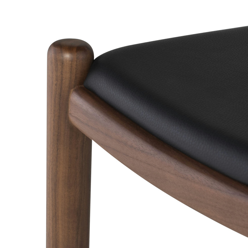 Maja Counter Stool, Walnut/Black