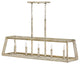 Hinkley Tinsley Five Light Linear, Silver Leaf