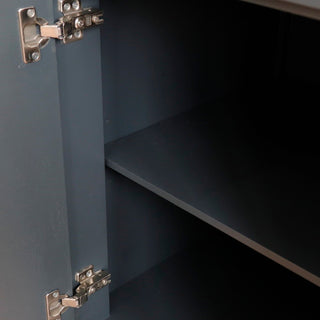31" Single Sink Vanity, Dark Gray Finish With Black Galaxy Granite