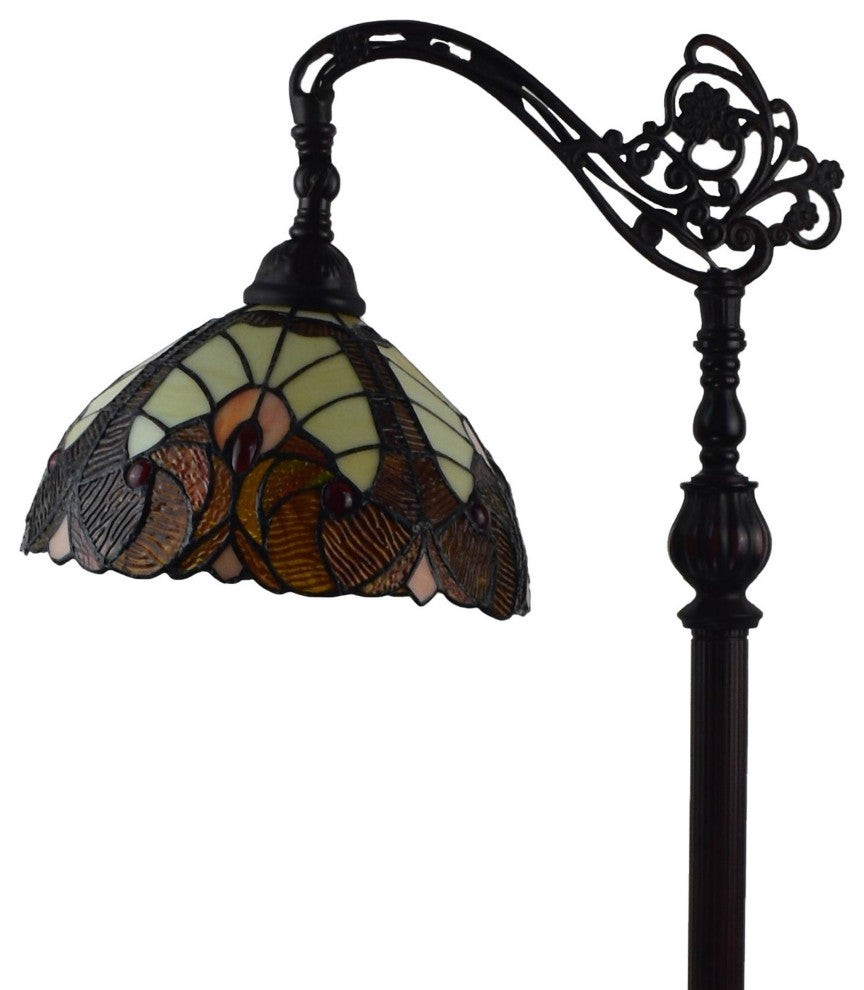 Amora Lighting AM344FL12 Tiffany Style Geometric Reading Lamp