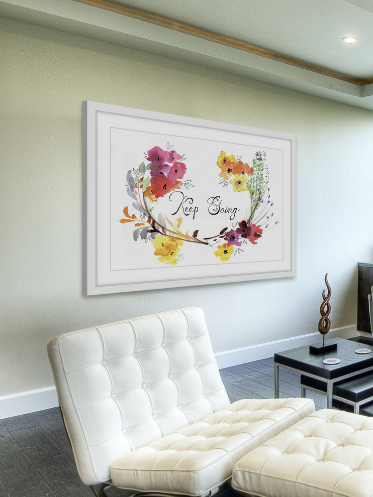 Marmont Hill, "Keep Going" by Christine Lindstrom Framed Painting Print, 18x12