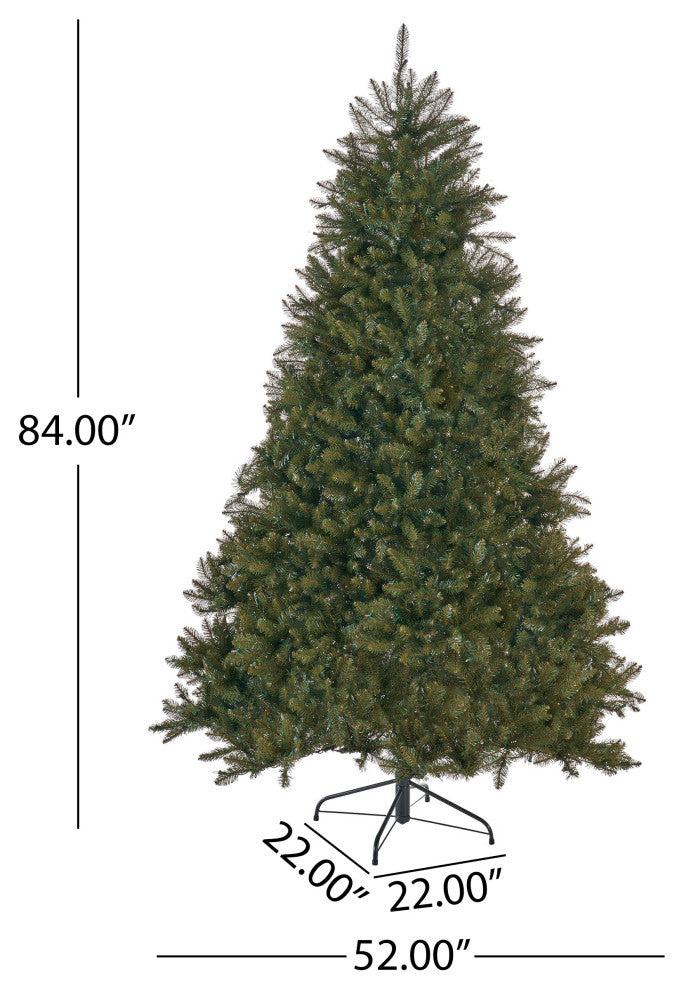 7-foot Fraser Fir Pre-Lit or Unlit String Light Hinged Artificial Christmas Tree, Pre-Lit Clear