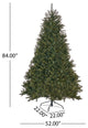 7-foot Fraser Fir Pre-Lit or Unlit String Light Hinged Artificial Christmas Tree, Pre-Lit Clear