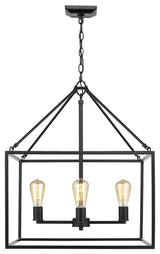 Golden Lighting 2072-4 Wesson 4 Light 21"W Chandelier - Black