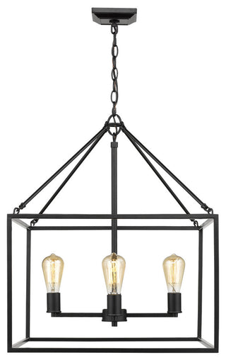 Golden Lighting 2072-4 Wesson 4 Light 21"W Chandelier - Black