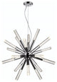 Empire 1 Light Chandelier, Chrome with Seeded Acrylic