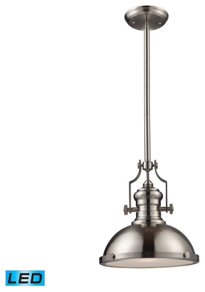 ELK Lighting Chadwick 1-Light LED Pendant, Satin Nickel