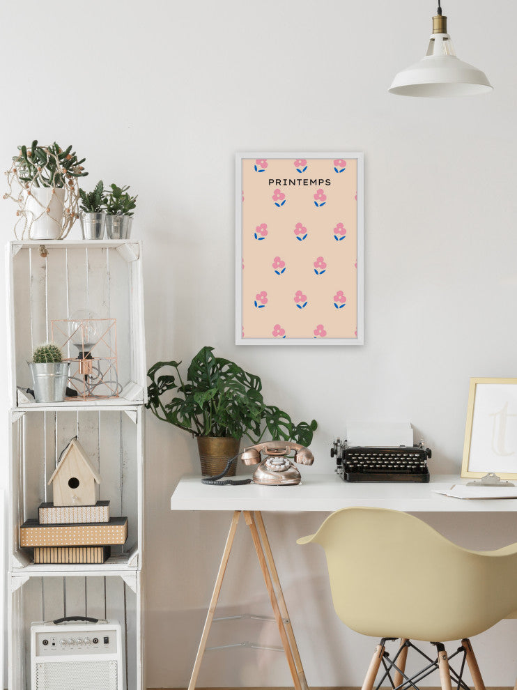 "Floral Pattern" Framed Painting Print, 20x30