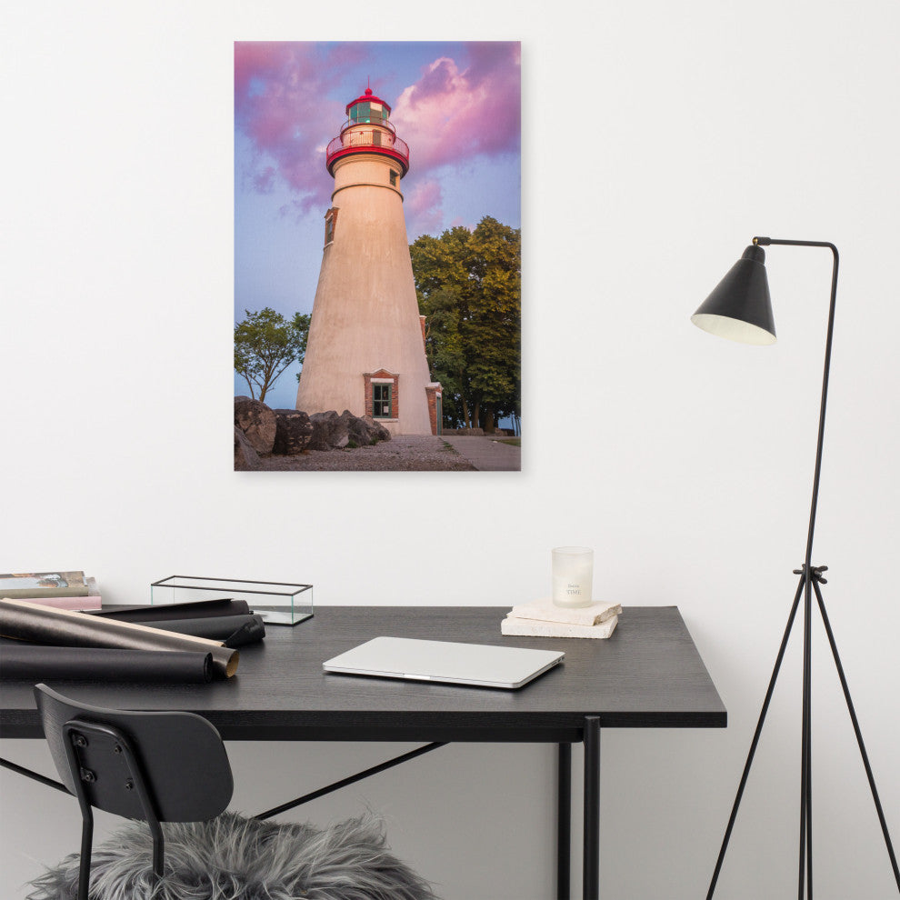 Marblehead Lighthouse at Sunset Coastal Landscape Canvas Prints, 24" X 36"