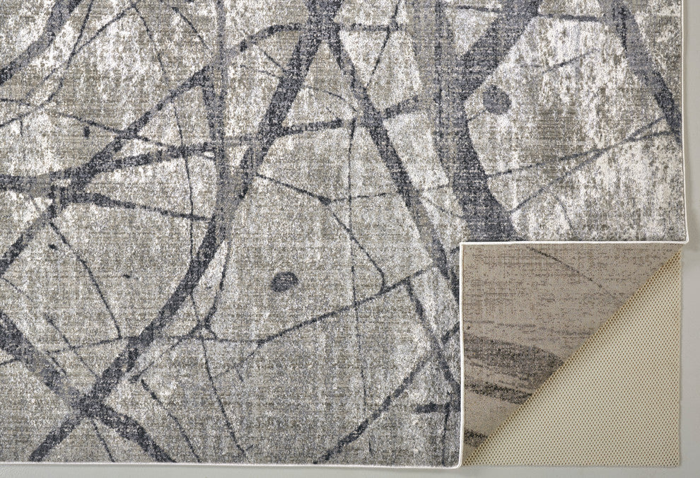 Weave & Wander Kiba Charcoal/Gray Rug, 10'2"x13'9"