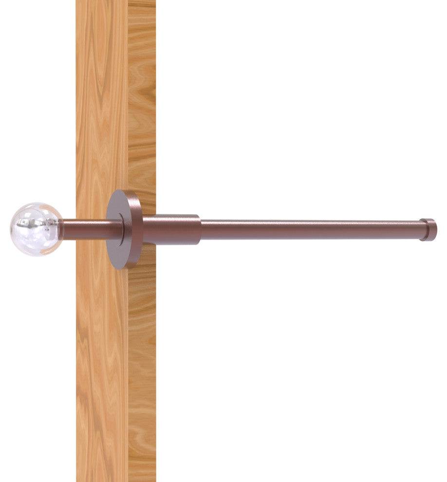 Clearview Retractable Pullout Garment Rod, Antique Copper