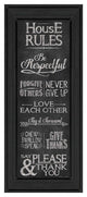 "House Rules" By Susan Ball, Printed Wall Art, Ready To Hang, Black Frame