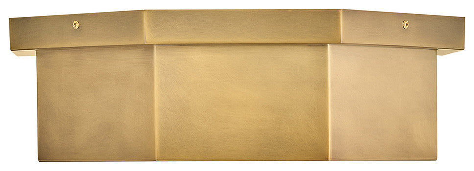Hinkley Facet Medium Flush Mount, Heritage Brass