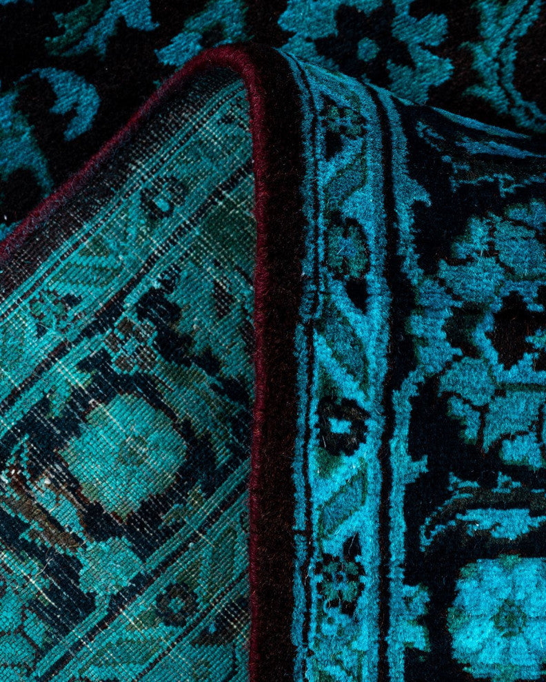 Overdyed, One-of-a-Kind Hand-Knotted Area Rug Red, 3'1"x5'1"