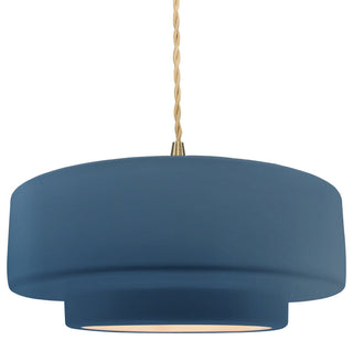 Radiance Medium Tier Pendant, Midnight Sky Frame, Brushed Brass, LED, Beige