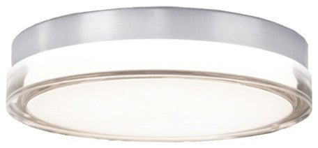 Pi 9" LED Round Flush Mount 3500K, Stainless Steel