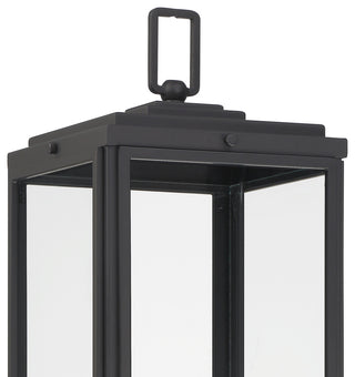 Byron 3-Light Matte Black Outdoor Lantern Post
