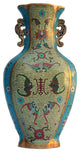 Quality Handmade Chinese Turquoise Cloisonne Lotus Metal Vase