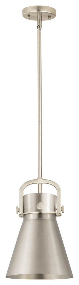 Innovations 710-1S-SN-M711-8SN Newton Cone 1 Light Pendant, Brushed Satin Nickel