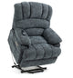 Power Lift Recliner Chair with Massage and Heat Function, 8-Point Vibration, Blue-Gray