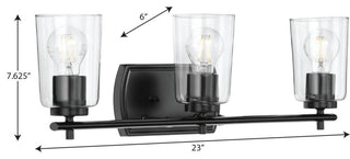 Adley Collection 3-Light Bath and Vanity, Black