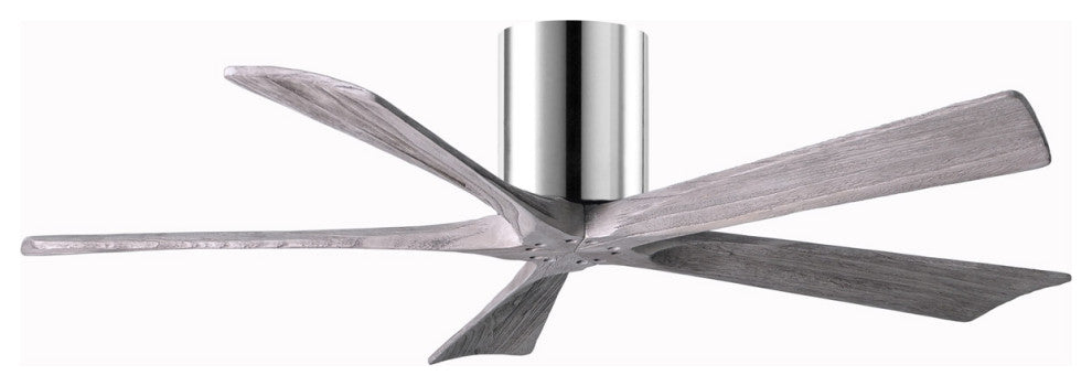 Matthews Fan, Irene-5H Ceiling Fan, Polished Chrome, 52", Barn Wood