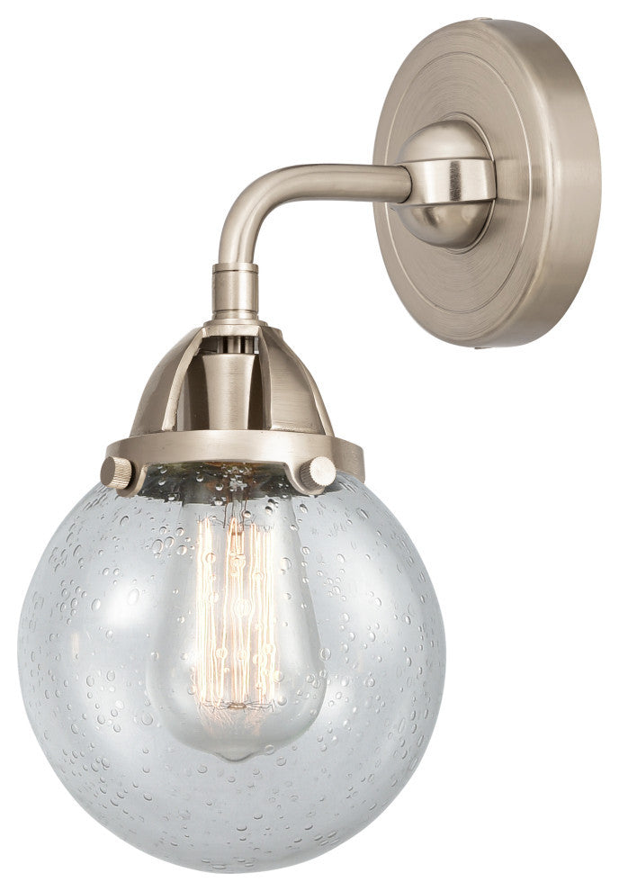 Beacon Sconce, Brushed Satin Nickel, Seedy, Seedy
