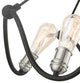 Textured Black With Brushed Nickel Accents, Contemporary, Industrial, Chandelier
