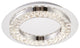 Clear Crystal LED Flush Mount With Stainless Steel Chrome Frame