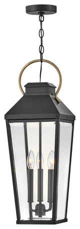 Dawson LED Hanging Lantern, Black