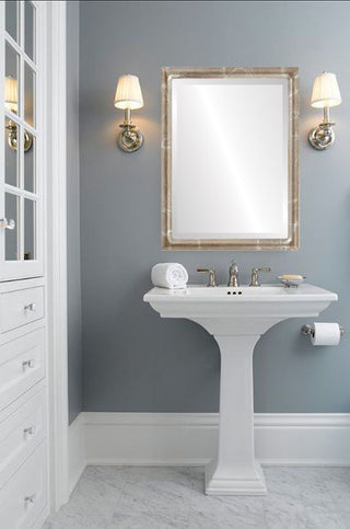 Pasadena Framed Rectangle Mirror, Champagne Silver, 21"x25"