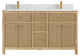Sonoma 60 Double Bathroom Vanity in Light Natural Teak with 1.5" Empira Quartz