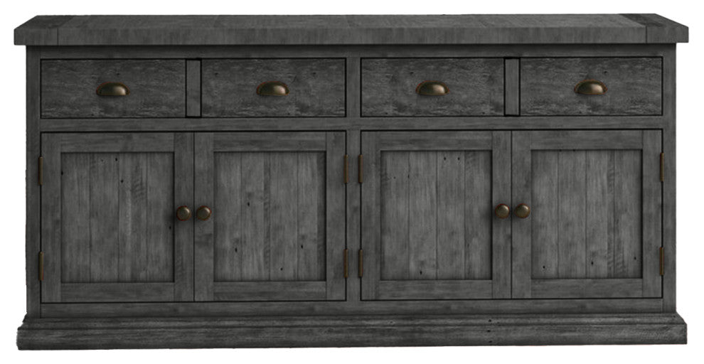 80" Rustic Sideboard Buffet, Iron Ore