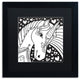 Hello Angel ''Sweet Unicorn'' Art, Black Frame, Black Mat, 16x16