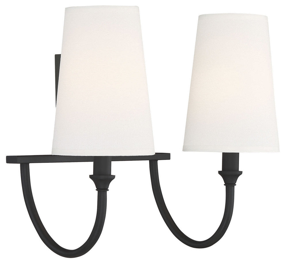 Cameron 2-Light Bath, Matte Black