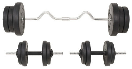 Vidaxl Barbell And Dumbbell Set 132.3 Lb