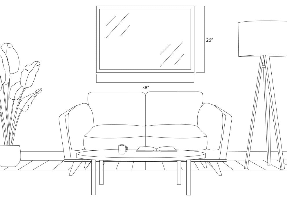 Crenshaw Framed Wall Mirror, Bronze, 26"x38"