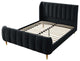 Loft Lyfe Eliyahu Bed Upholstered, Black Velvet Queen