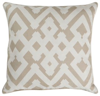 Surya Large Zig Zag White Pillow Cover 20"H X 20"W